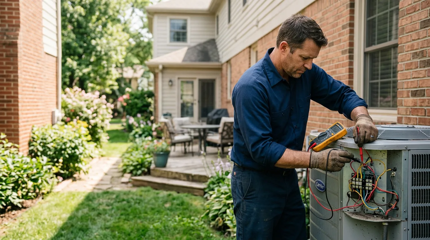 HVAC technician working near Rose Hill, KS